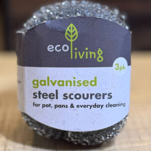 eco living galvanished steel scourers (3 pack)