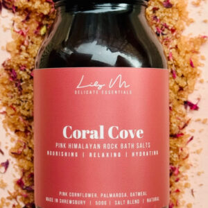 pink himalayan rock bath salts coral cove