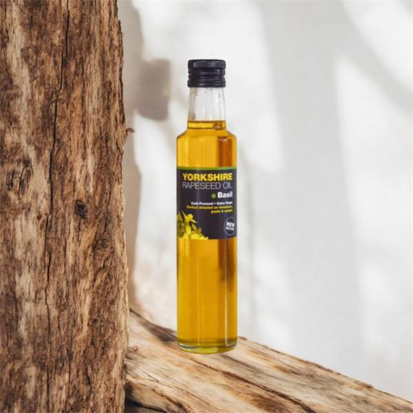 yorkshire basil rapeseed oil cold pressed extra virgin