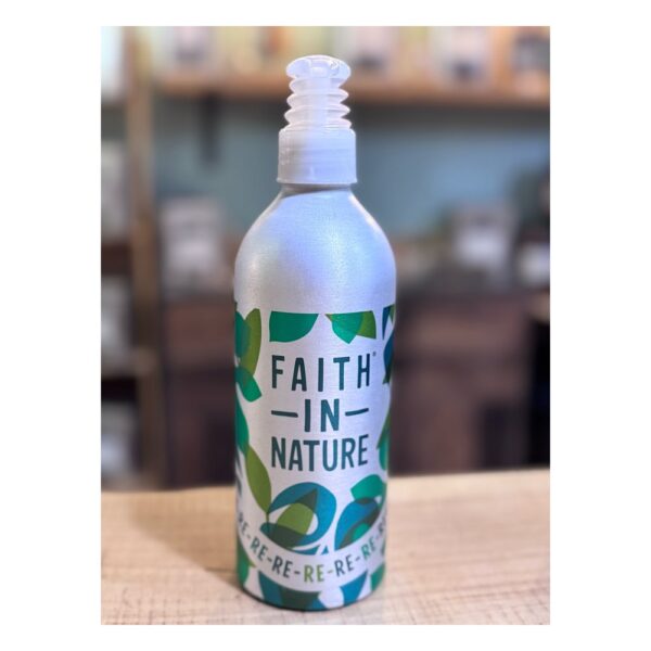 faith in nature metal refillable re usable bottle (440ml)