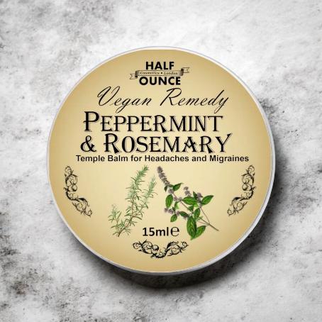 half ounce peppermint & rosemary headache & migraine balm (vegan)