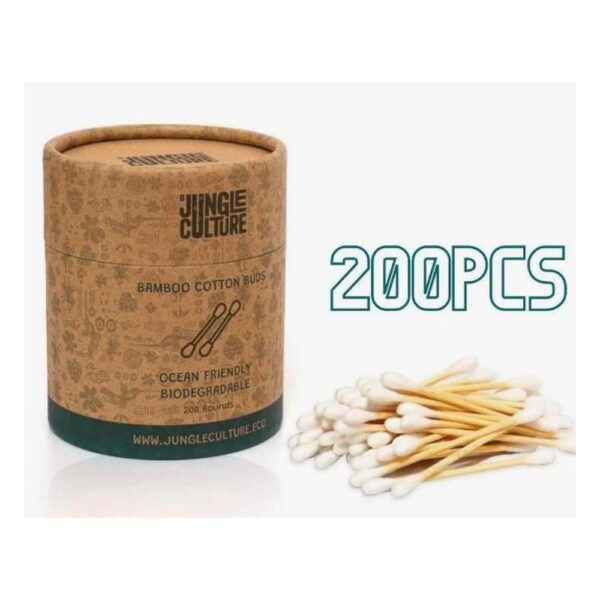jungle culture organic bamboo cotton buds