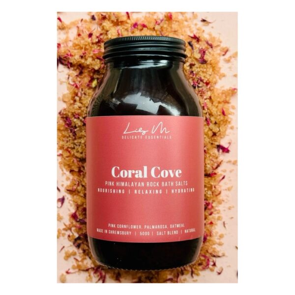 pink himalayan rock bath salts coral cove