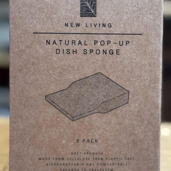 new living natural pop up dish sponge (8 pack)