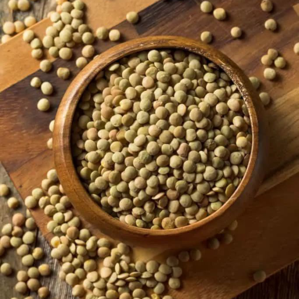 organic green lentils